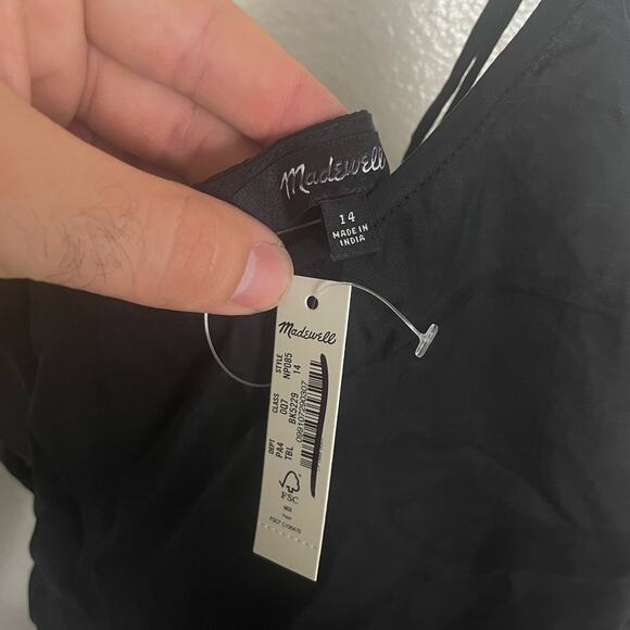 Madewell Crisscross Cupro Blend Chic Going Out Midi Slip Dress US Womens 14 Plus - Picture 8 of 9